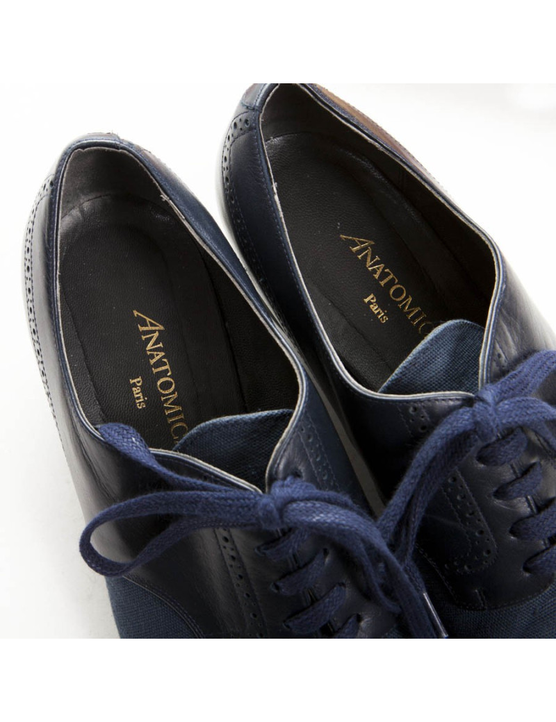 Moccasins ANATOMICA T 6 (t 37 EU) Navy blue leather and canvas