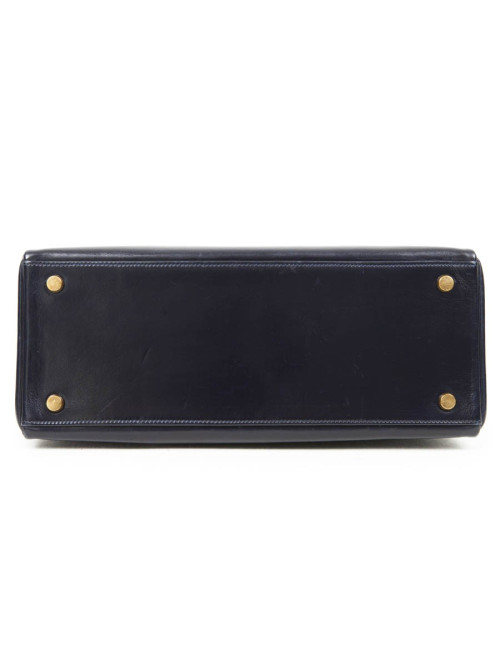 Bag Kelly 28 HERMES leather blue box night