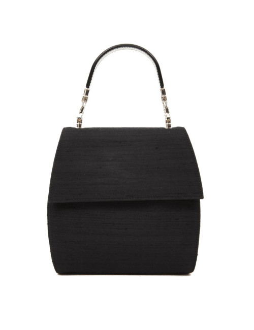 Sac du soir CHRISTIAN DIOR soie sauvage noir