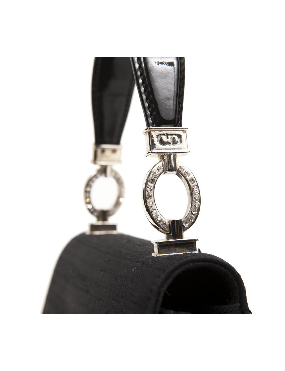 Evening bag CHRISTIAN DIOR silk black