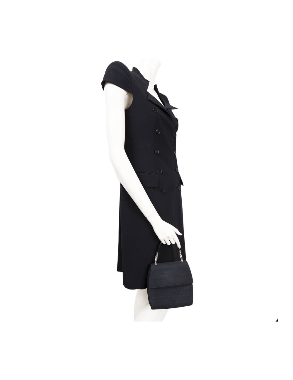 Evening bag CHRISTIAN DIOR silk black