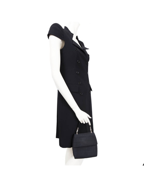 Evening bag CHRISTIAN DIOR silk black