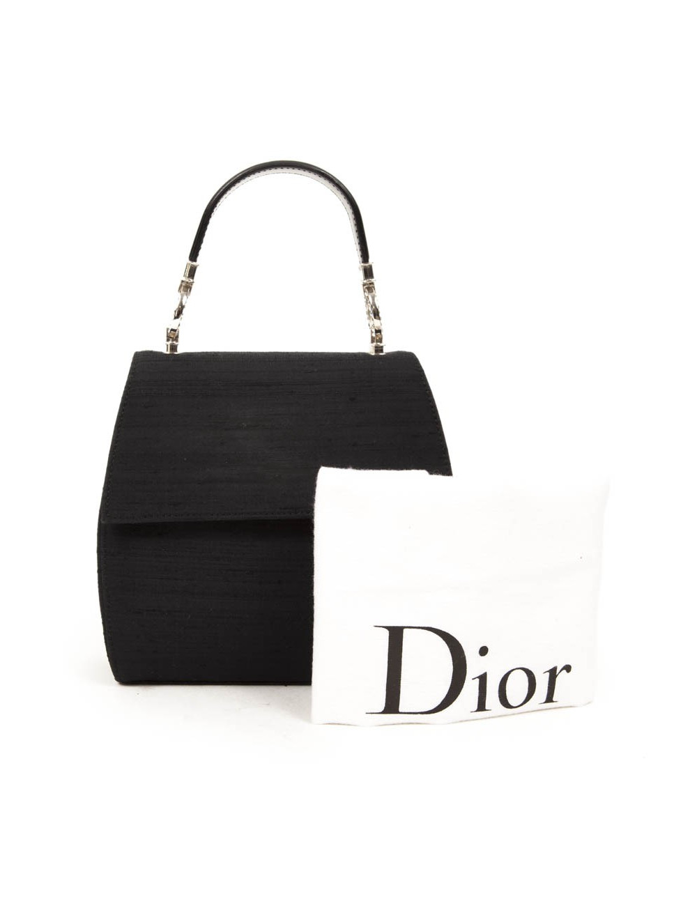 Evening bag CHRISTIAN DIOR silk black