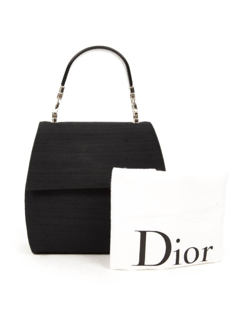 Evening bag CHRISTIAN DIOR silk black