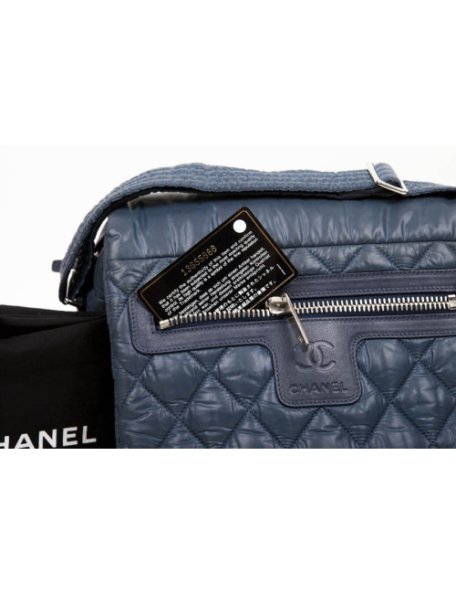 Coco CHANEL cocoon at Blue flap bag