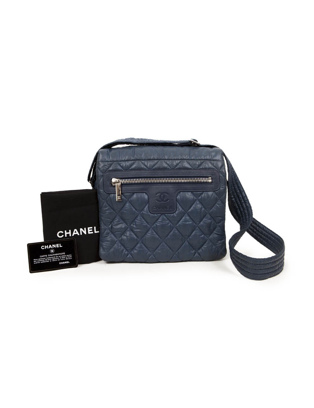Coco CHANEL cocoon at Blue flap bag