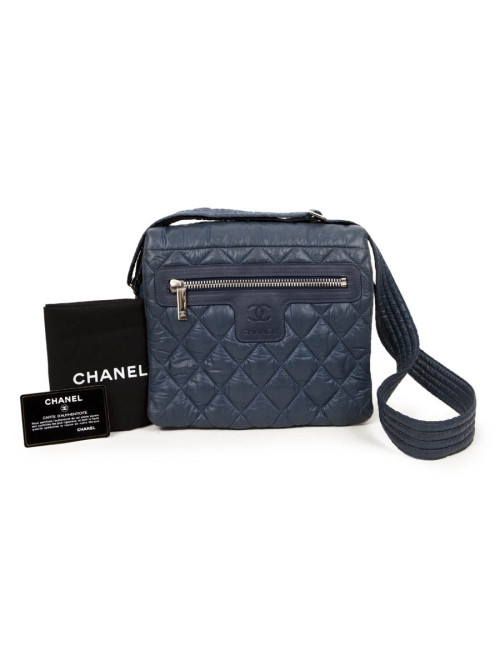 Sac coco cocoon CHANEL à rabat  bleu