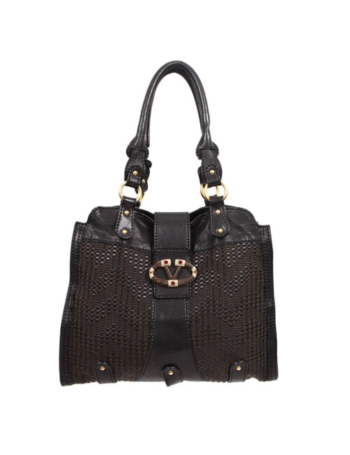 Sav VALENTINO cuir et coton tressé