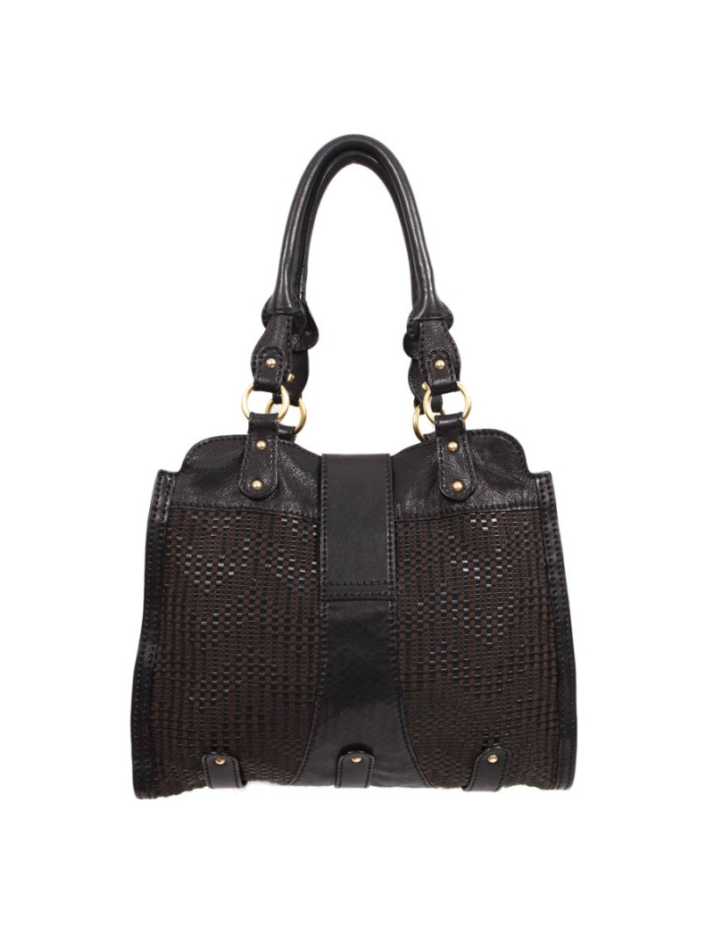 Sav VALENTINO cuir et coton tressé