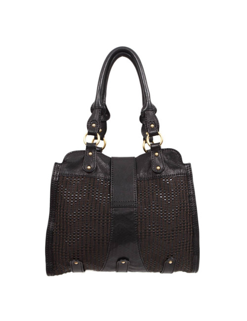 VALENTINO leather bag and braided cotton