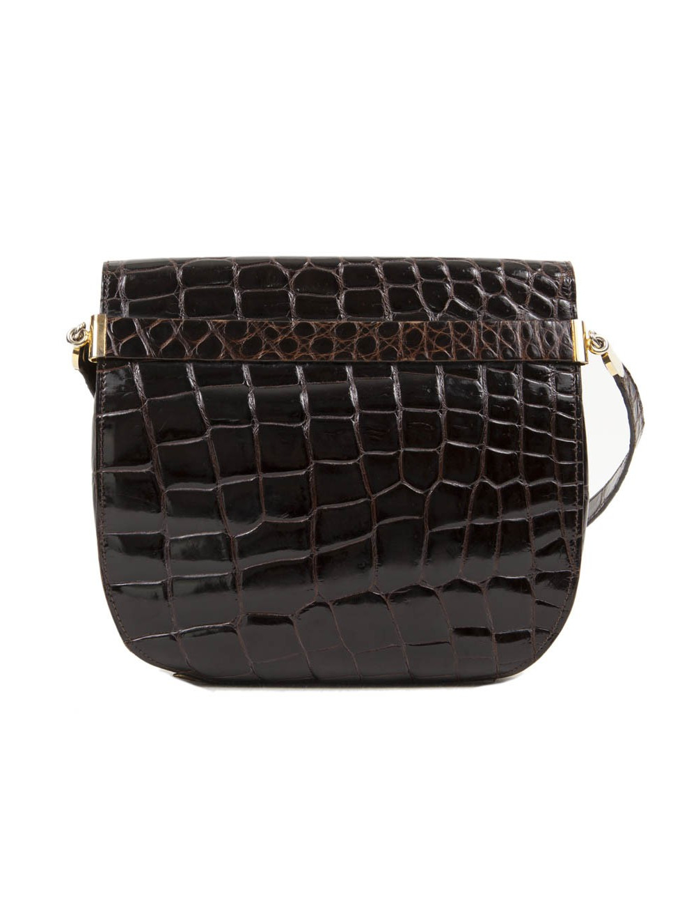 Sac CRHISTIAN DIOR Vintage crocodile marron