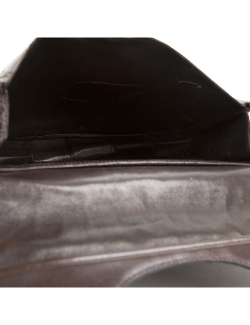 Vintage CHRISTIAN DIOR bag in brown crocodile leather