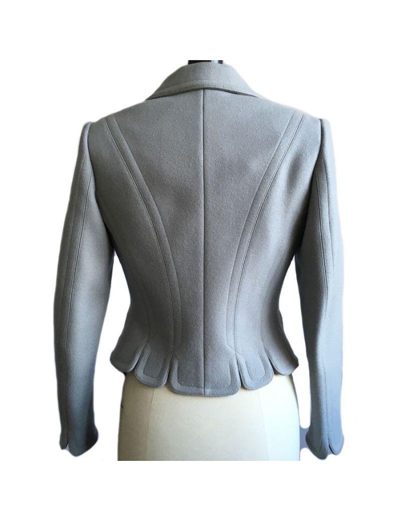 Veste Alaïa en laine grise T40