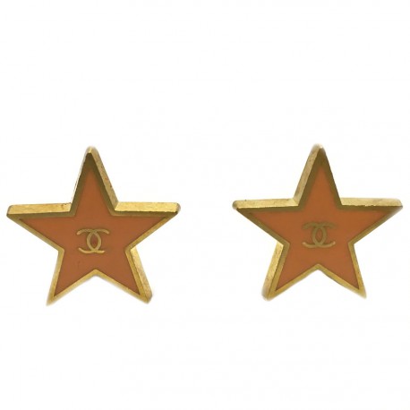 Ear clips "Stars" CHANEL coral email
