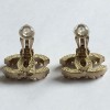 Earrings clips studded CHANEL pale gold