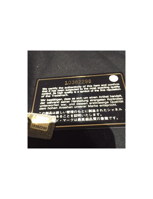 CHANEL water green color leather bag