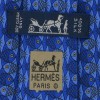 Cravate soie bleue HERMES