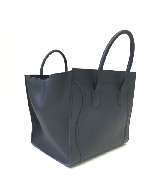 Sac CELINE "Phantom" en cuir noir mat