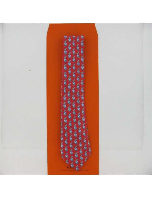 Cravate "oiseaux" HERMES