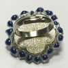Ring CHANEL couture T 52 silver, rhinestone and blue resin