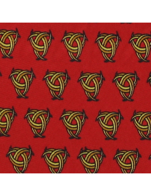 Cravate soie rouge HERMES