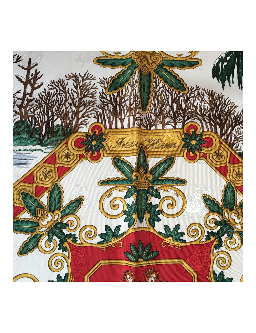 Square "Joys of winter" HERMES silk
