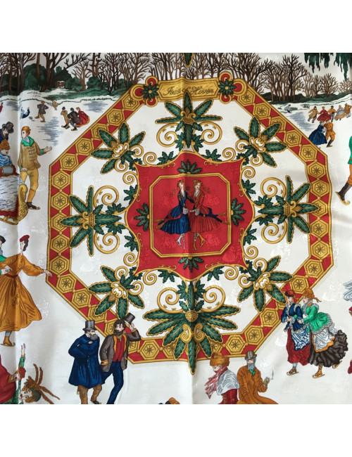 Square "Joys of winter" HERMES silk