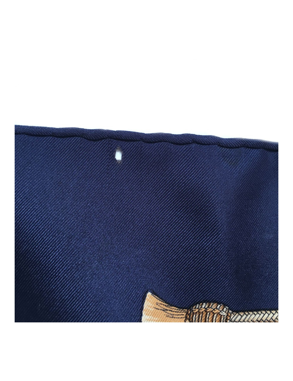 Hermès "Pampa" in night blue silk