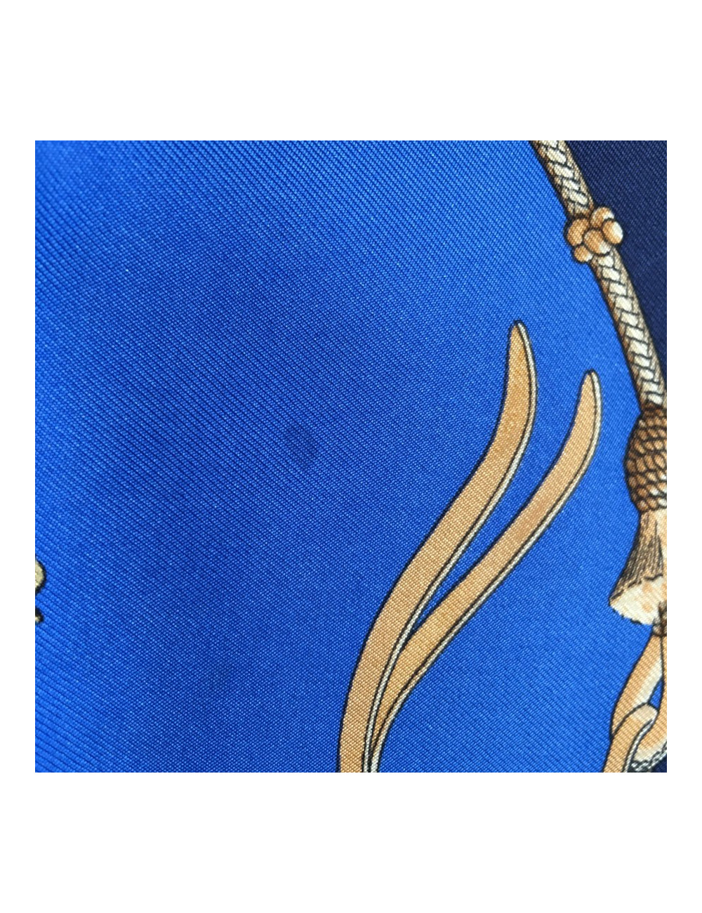 Hermès "Pampa" in night blue silk