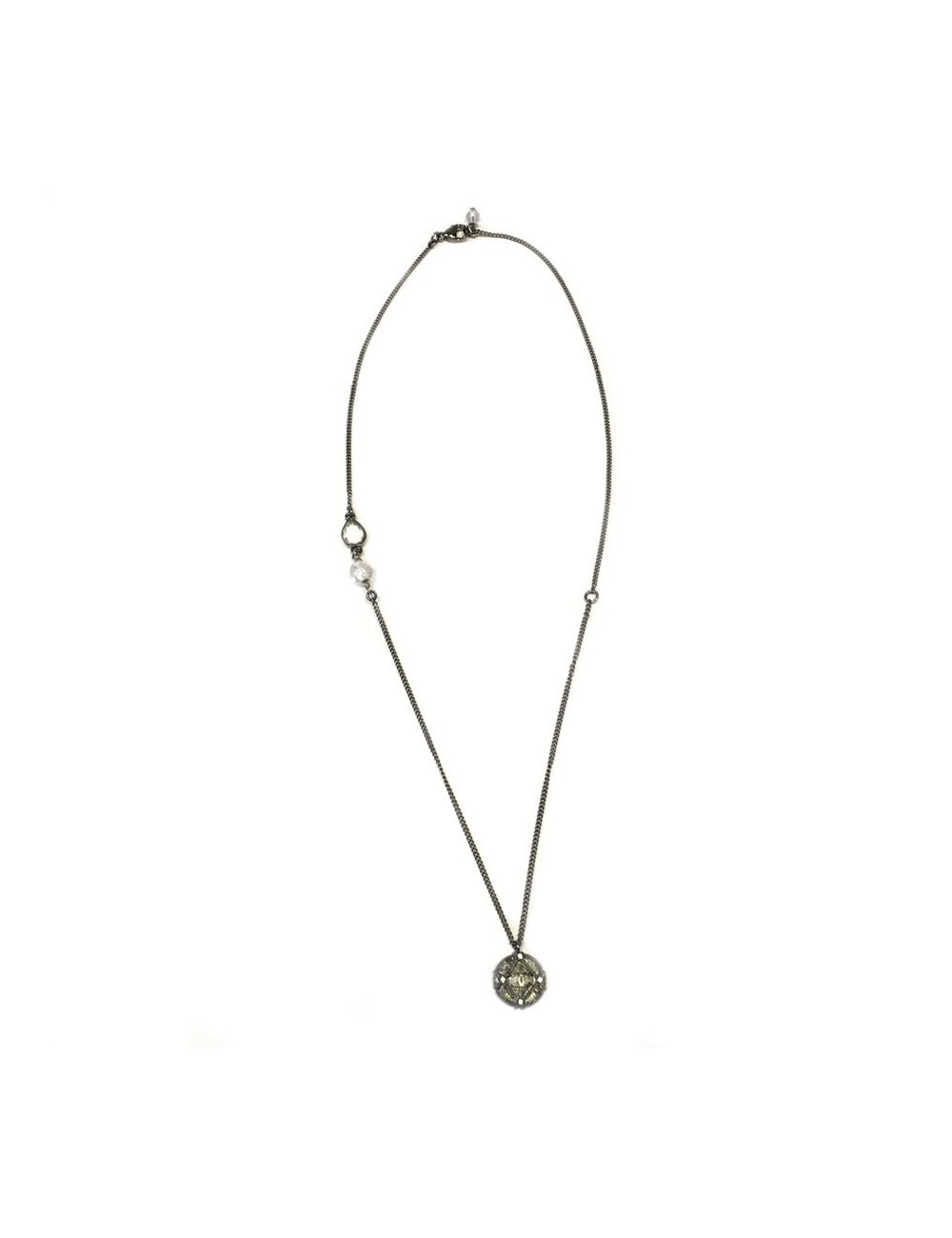 Collier CHANEL en ruthénium