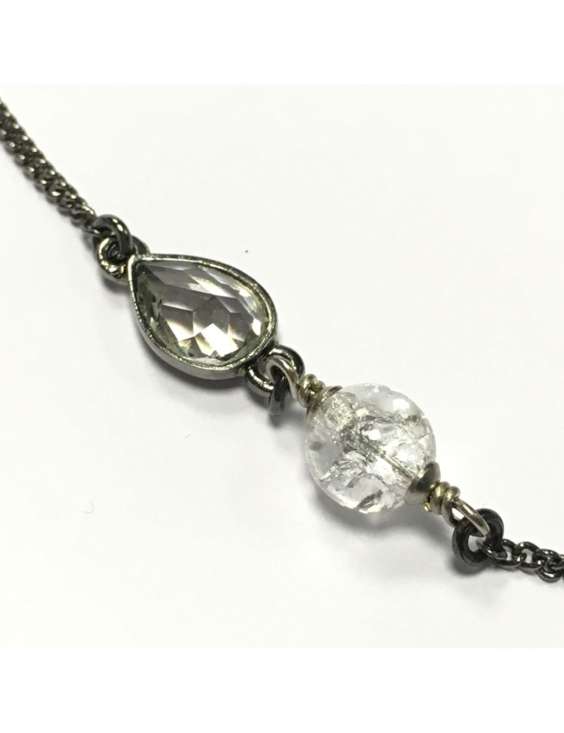 Collier CHANEL en ruthénium