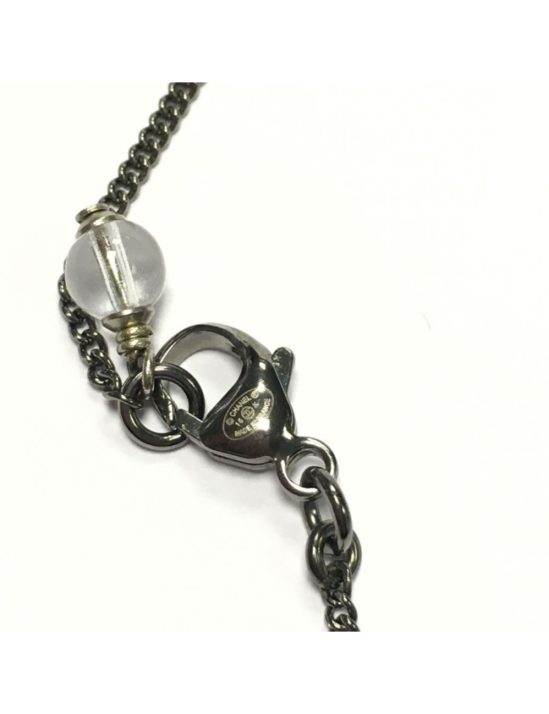 Collier CHANEL en ruthénium