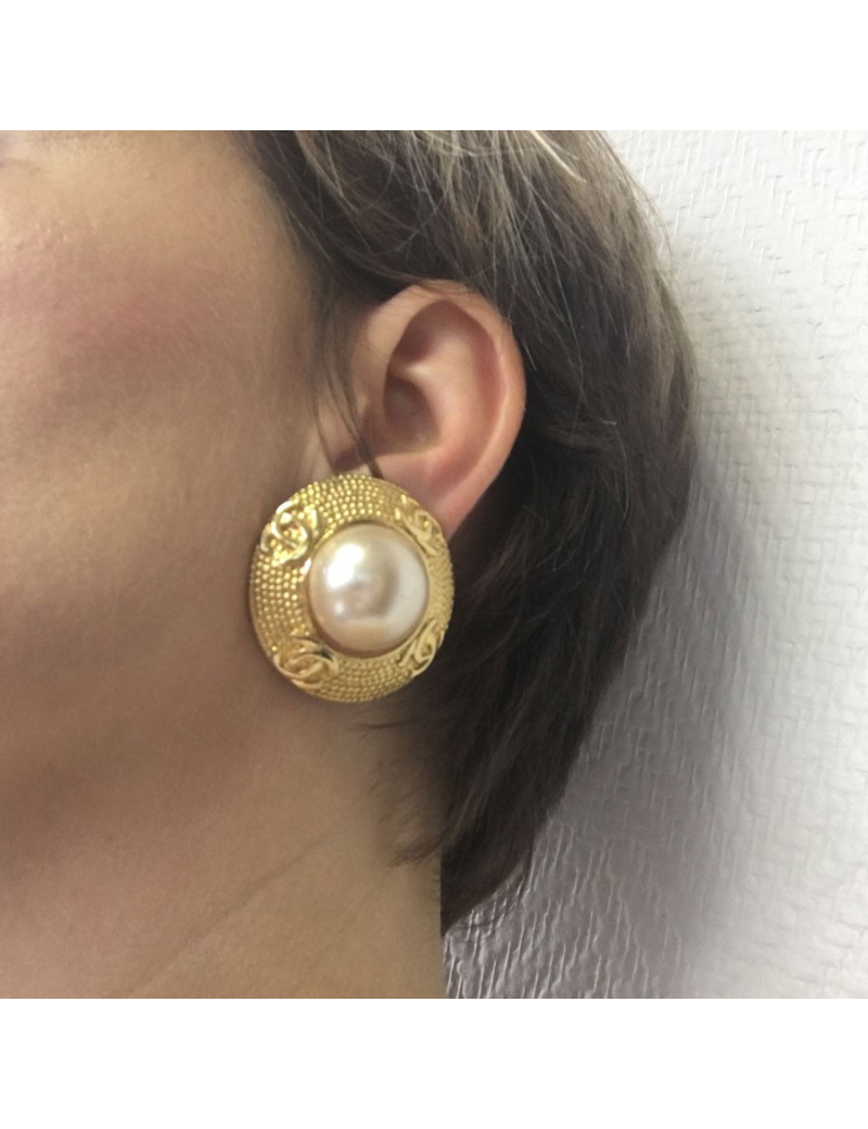 Clips d'oreille CHANEL vintage 