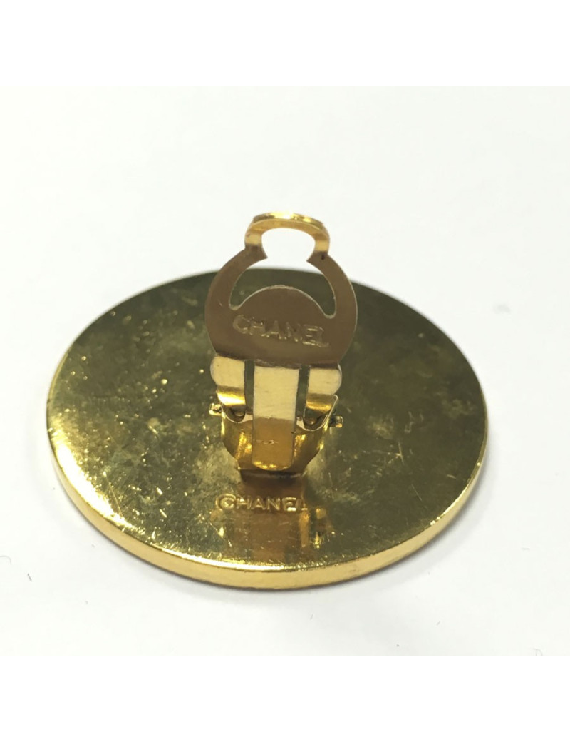 Clips CHANEL vintage Double c bleu et rouge