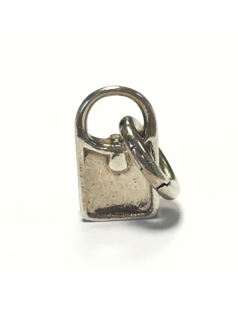 Charm HERMES "sac Evelyne" en argent 