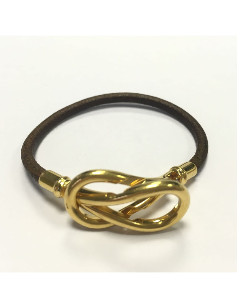 Jumbo HERMES leather bracelet