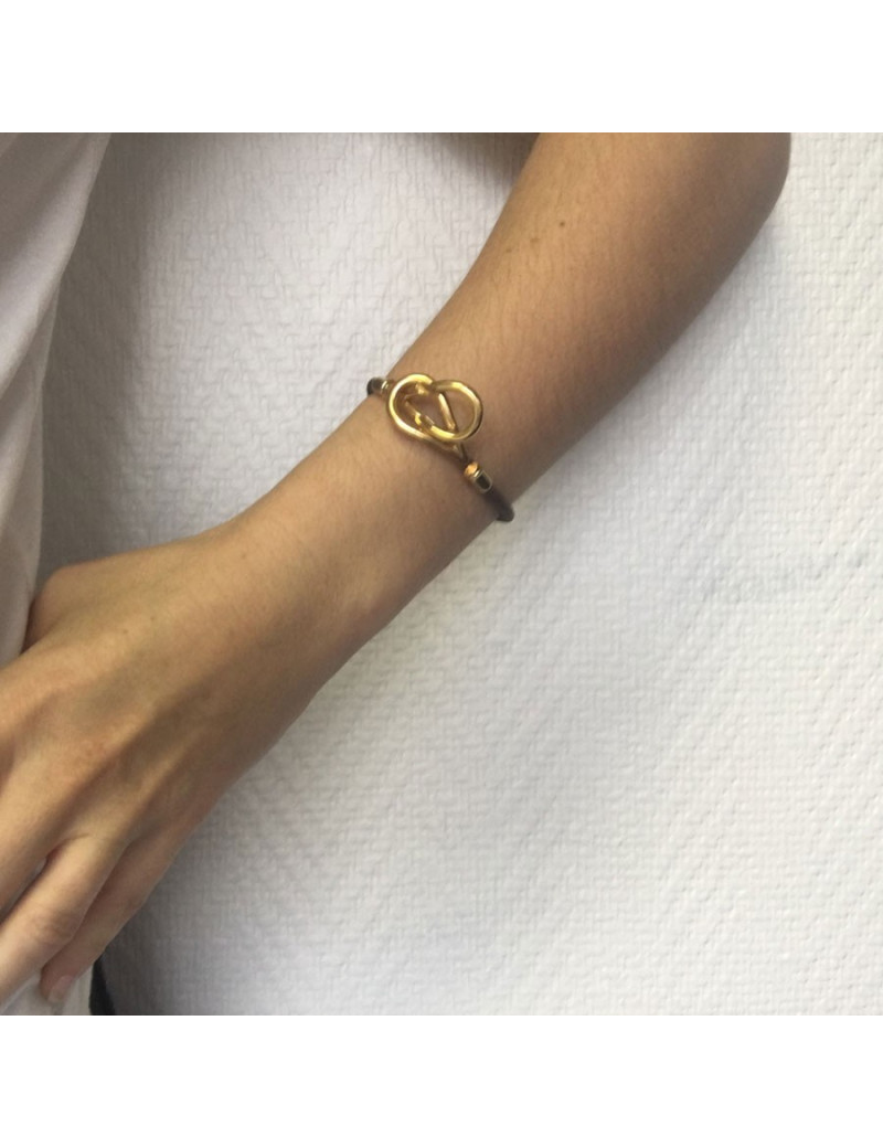 Jumbo HERMES leather bracelet