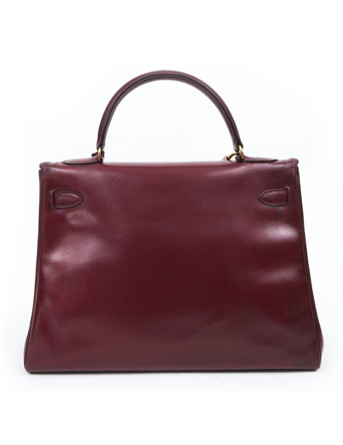 32 leather red box: Vintage HERMES Kelly