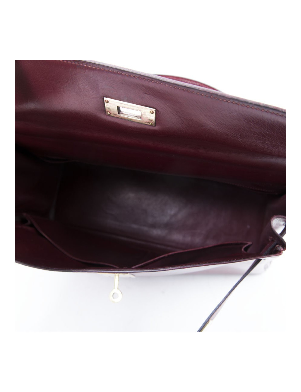 32 leather red box: Vintage HERMES Kelly