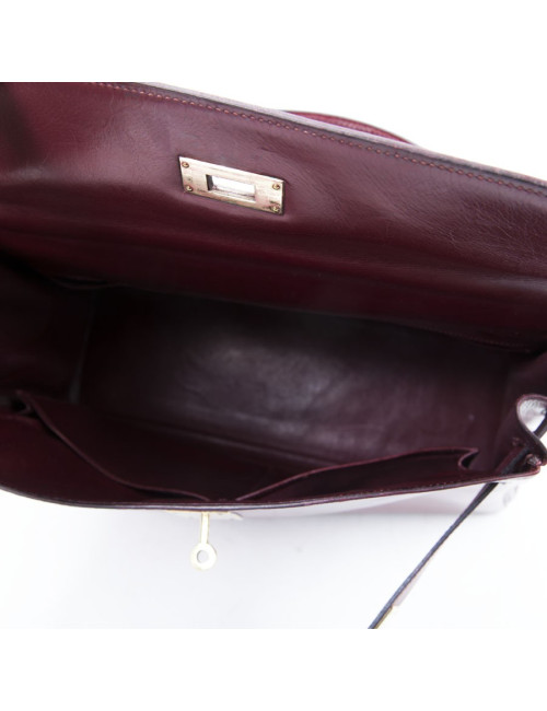 32 leather red box: Vintage HERMES Kelly