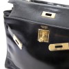 Sac kelly 28 HERMES cuir box noir Vintage