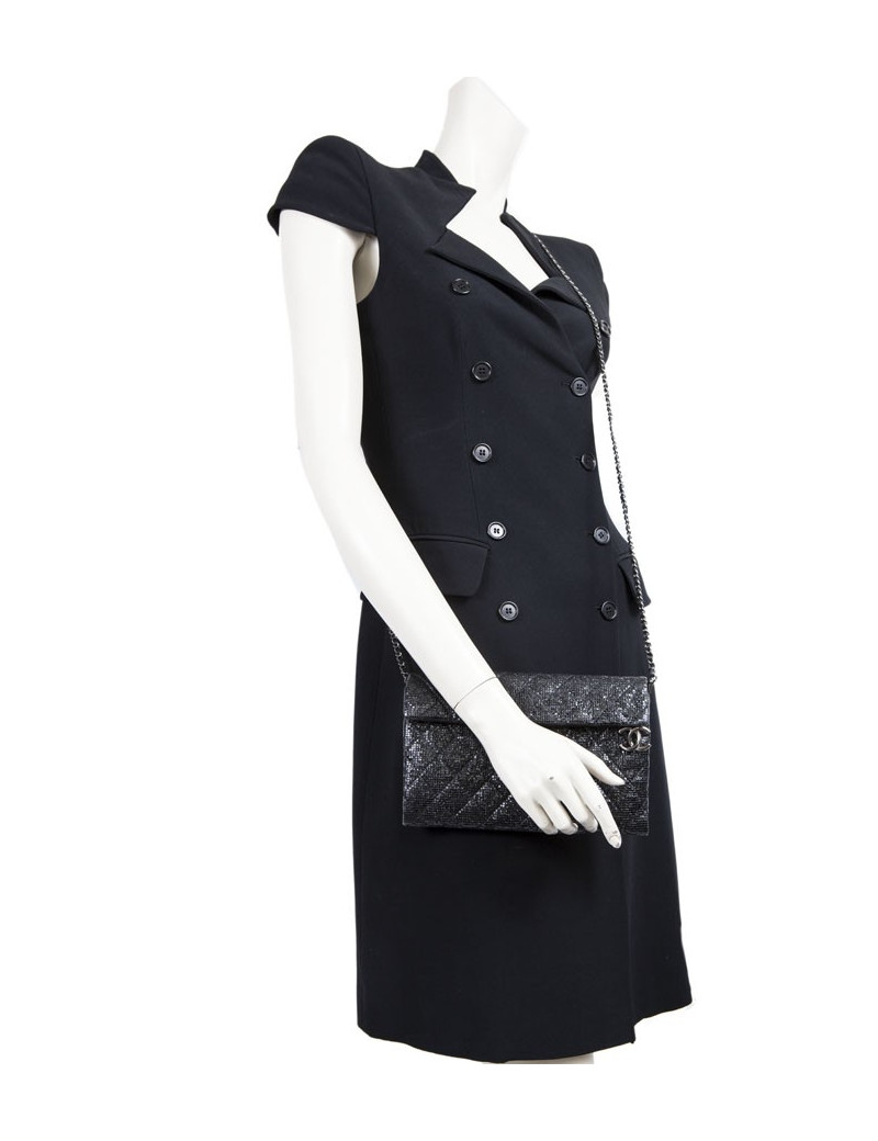 Pochette CHANEL noire brillant