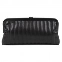 CHANEL black smooth lambskin pouch