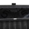 CHANEL black smooth lambskin pouch