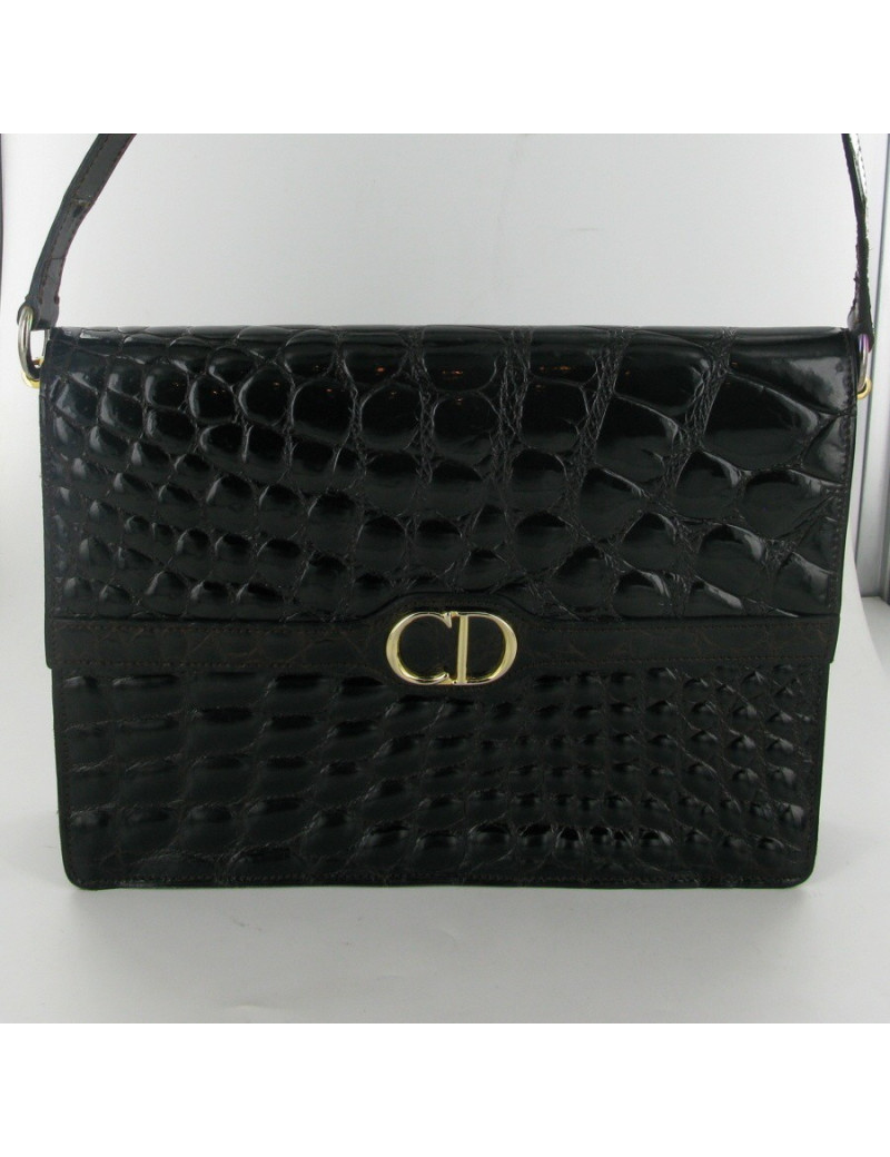 Sac vintage façon croco CHRISTIAN DIOR