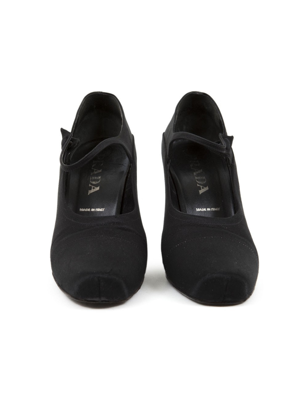 Shoes PRADA t 38.5 black silk evening