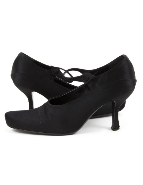 Shoes PRADA t 38.5 black silk evening