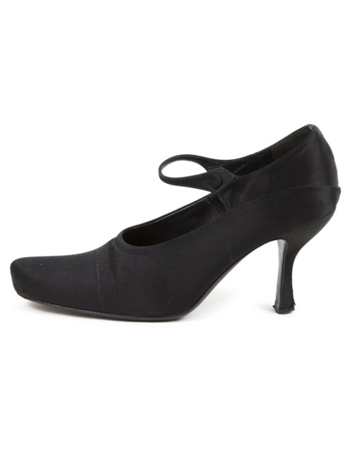 Shoes PRADA t 38.5 black silk evening