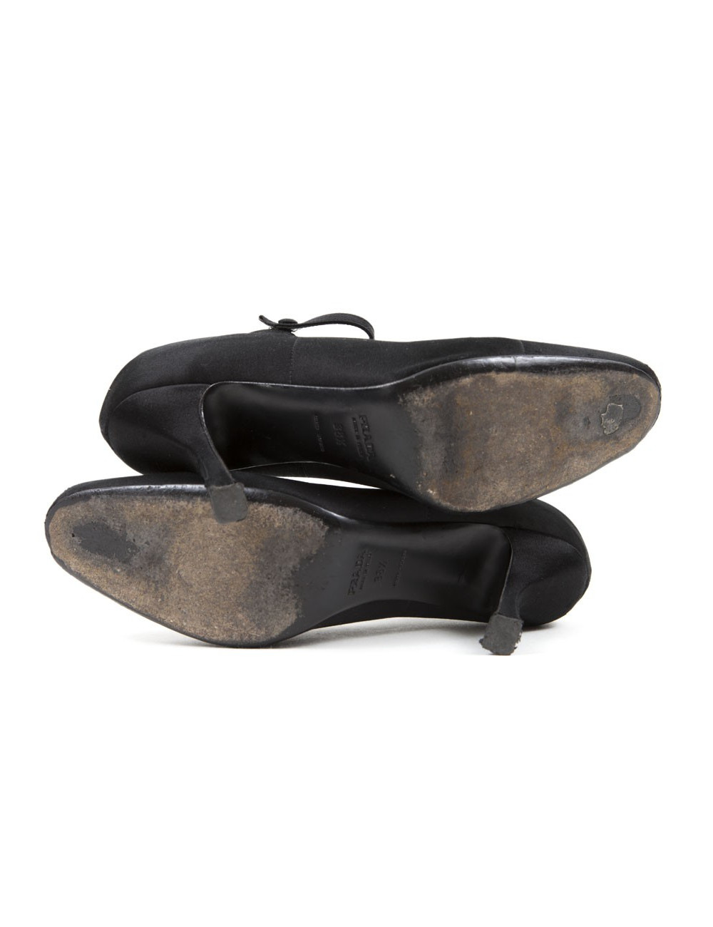 Escarpins PRADA t 38.5 du soir en soie noire