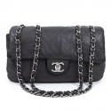 Slate gray CHANEL quilted leather bag